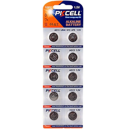 Pkcell 15V 1 lbs Alkaline Cell Battery 10PK AG1310B